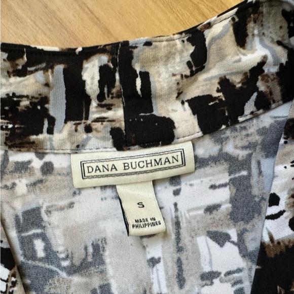 Dana Buchman Black and White Abstract Blouse - Picture 3 of 4
